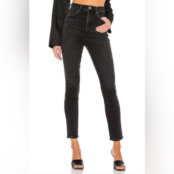 AGOLDE‎ Pinch Waist Skinny in Hotline Black Size 29 Jeans - Picture 1 of 15
